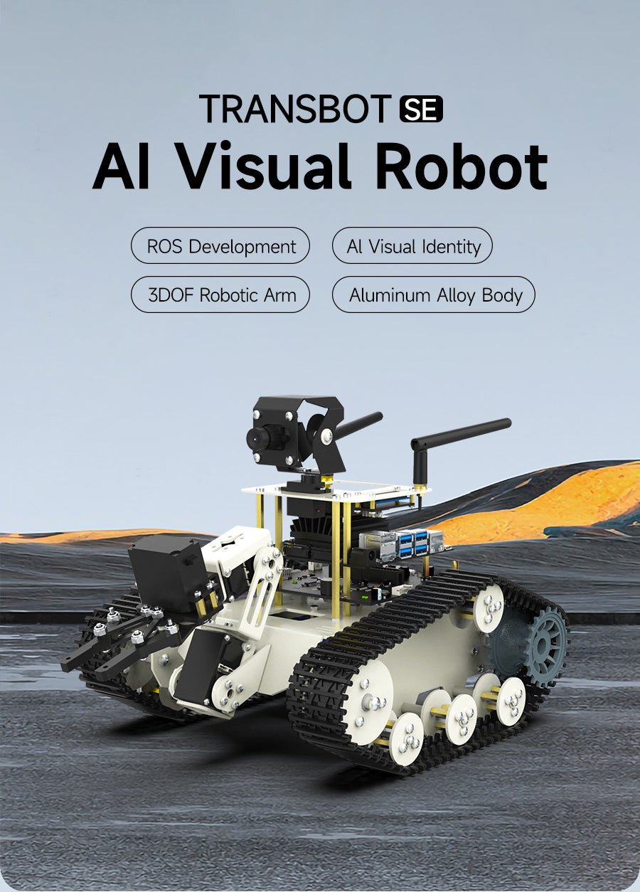 Robot Yahboom Transbot SE (oruga, brazo 3 GDL)