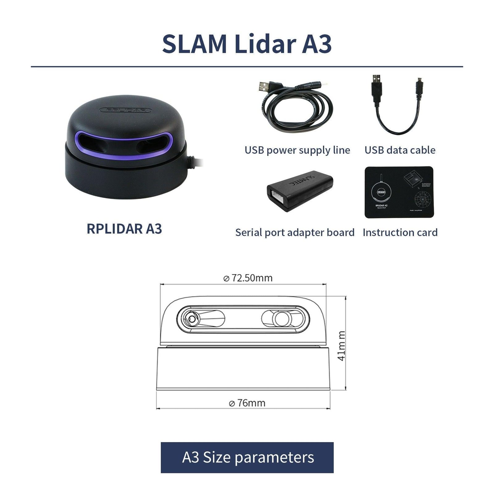 LiDAR Slamtec RPLIDAR C1/A1/A2/S2/S3 (Yahboom) 4