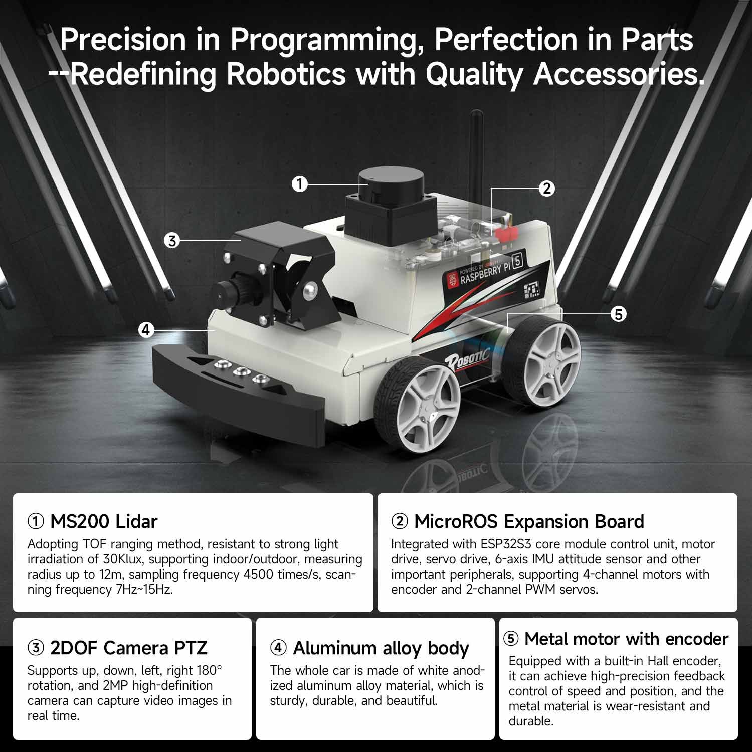 Robot Yahboom MicroROS-Pi5 (ROS2) 3