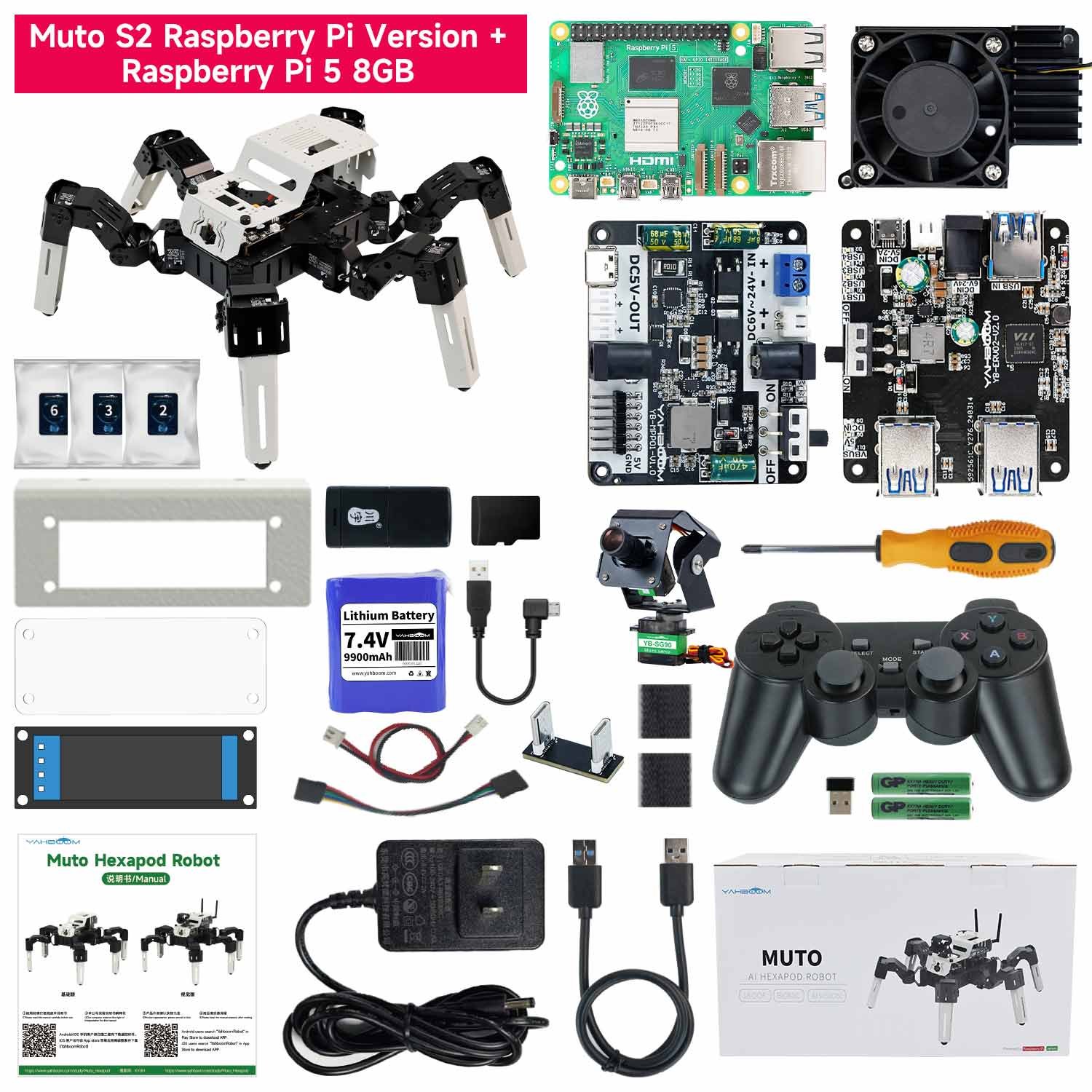 Robot Hexápodo Yahboom Muto S2 (18 GDL) 3