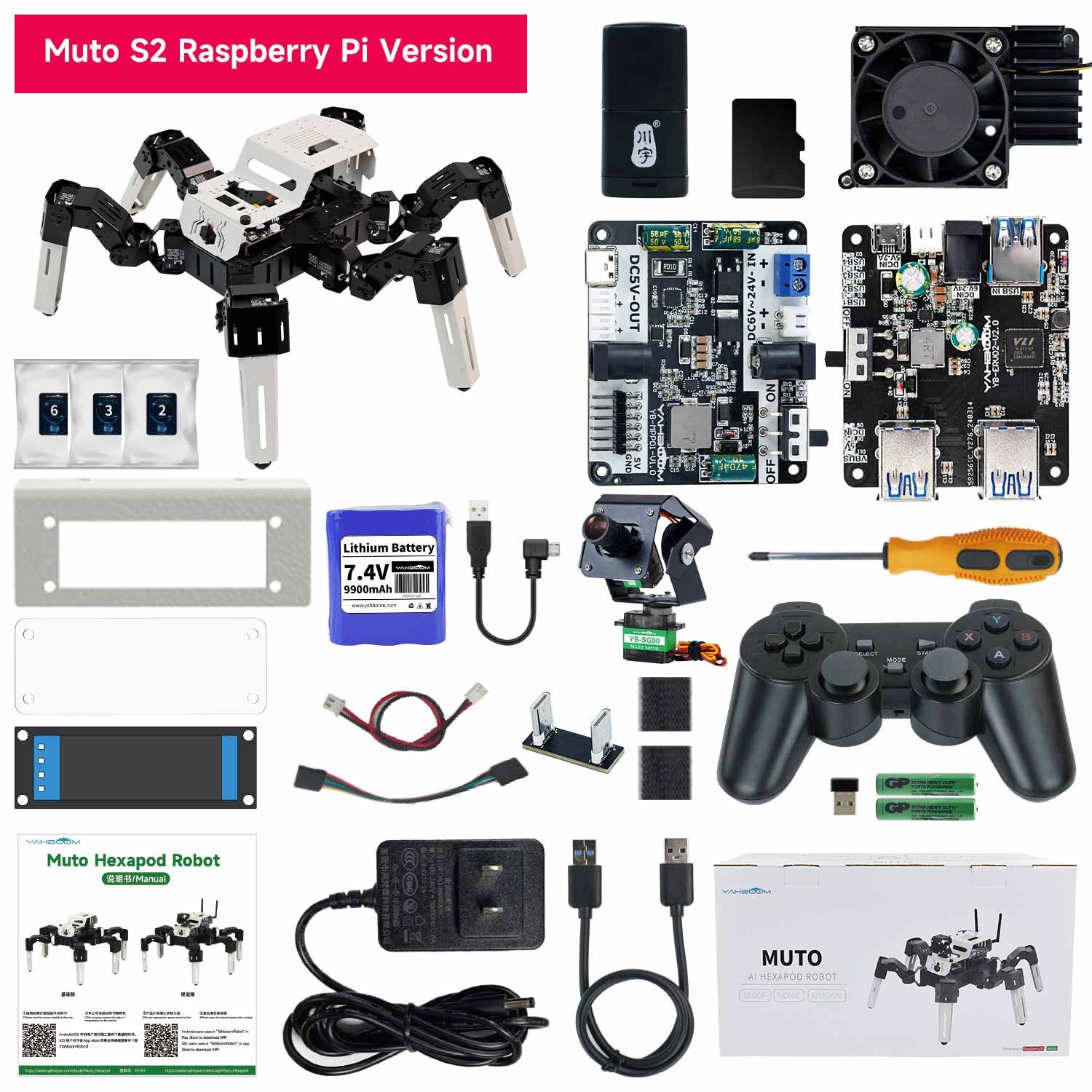 Robot Hexápodo Yahboom Muto S2 (18 GDL) 4