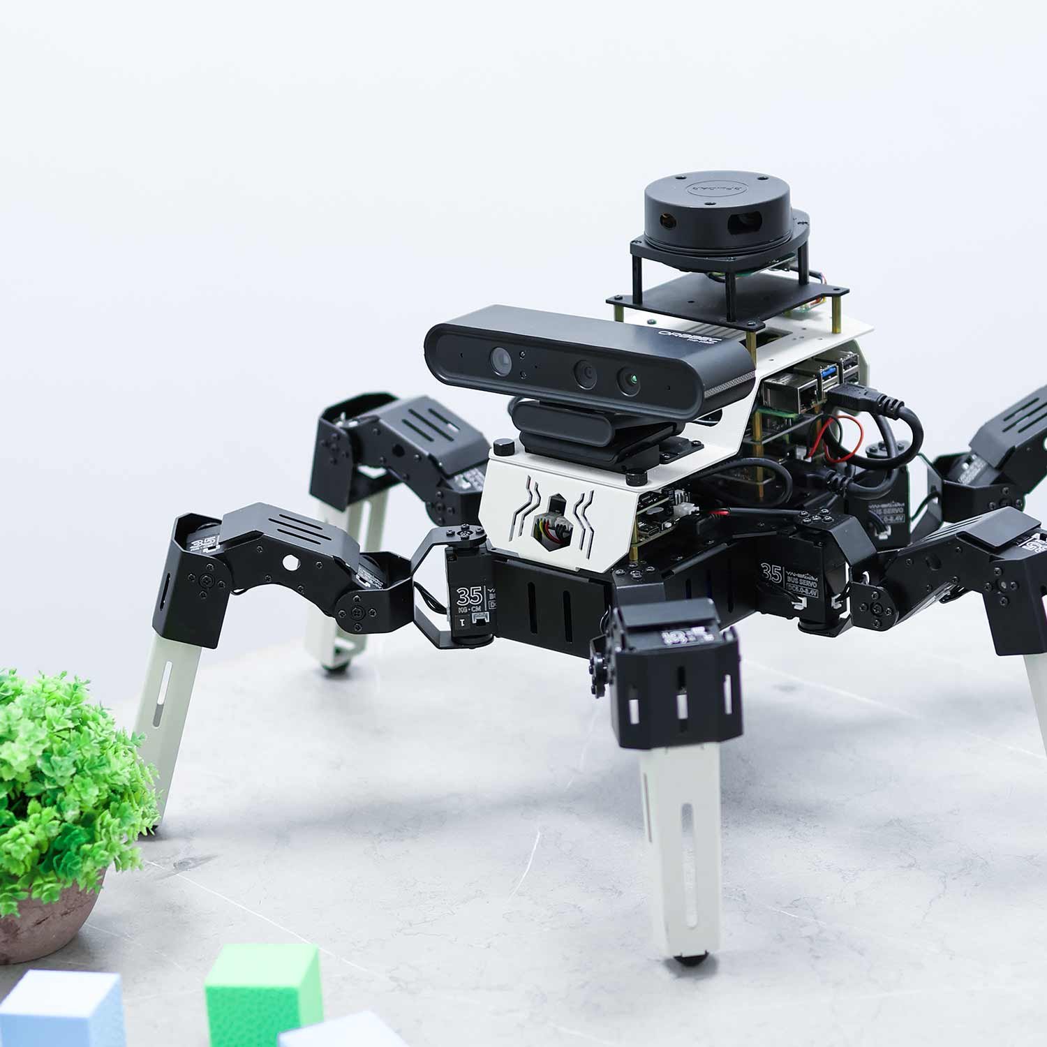 Robot Hexápodo Yahboom Muto RS (18 GDL, ROS2) 3