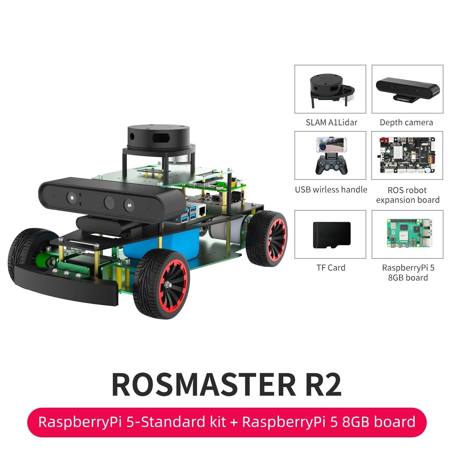 Robot Yahboom ROSMASTER R2 (Dirección Ackermann) 6