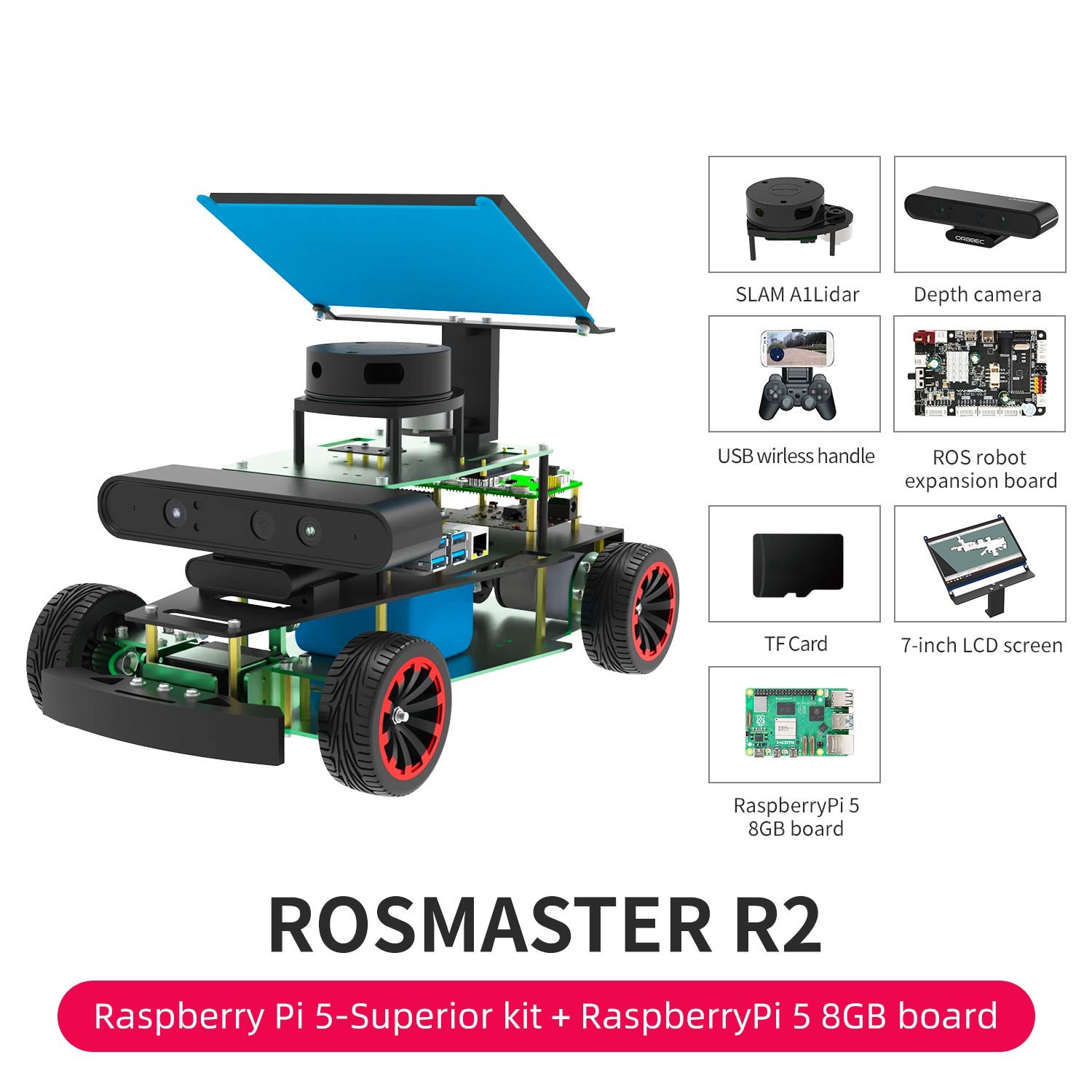 Robot Yahboom ROSMASTER R2 (Dirección Ackermann) 7