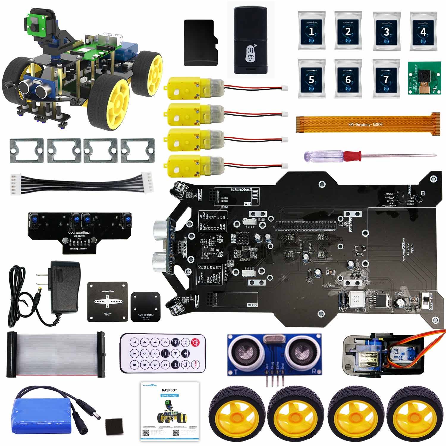 Robot Yahboom Raspbot (visión IA, FPV) 2