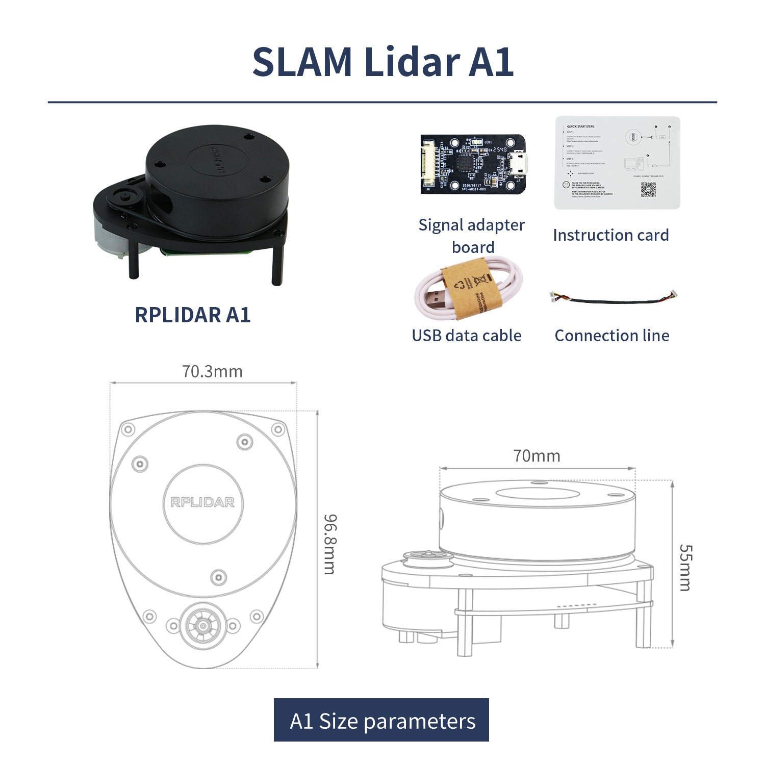 LiDAR Slamtec RPLIDAR C1/A1/A2/S2/S3 (Yahboom) 2