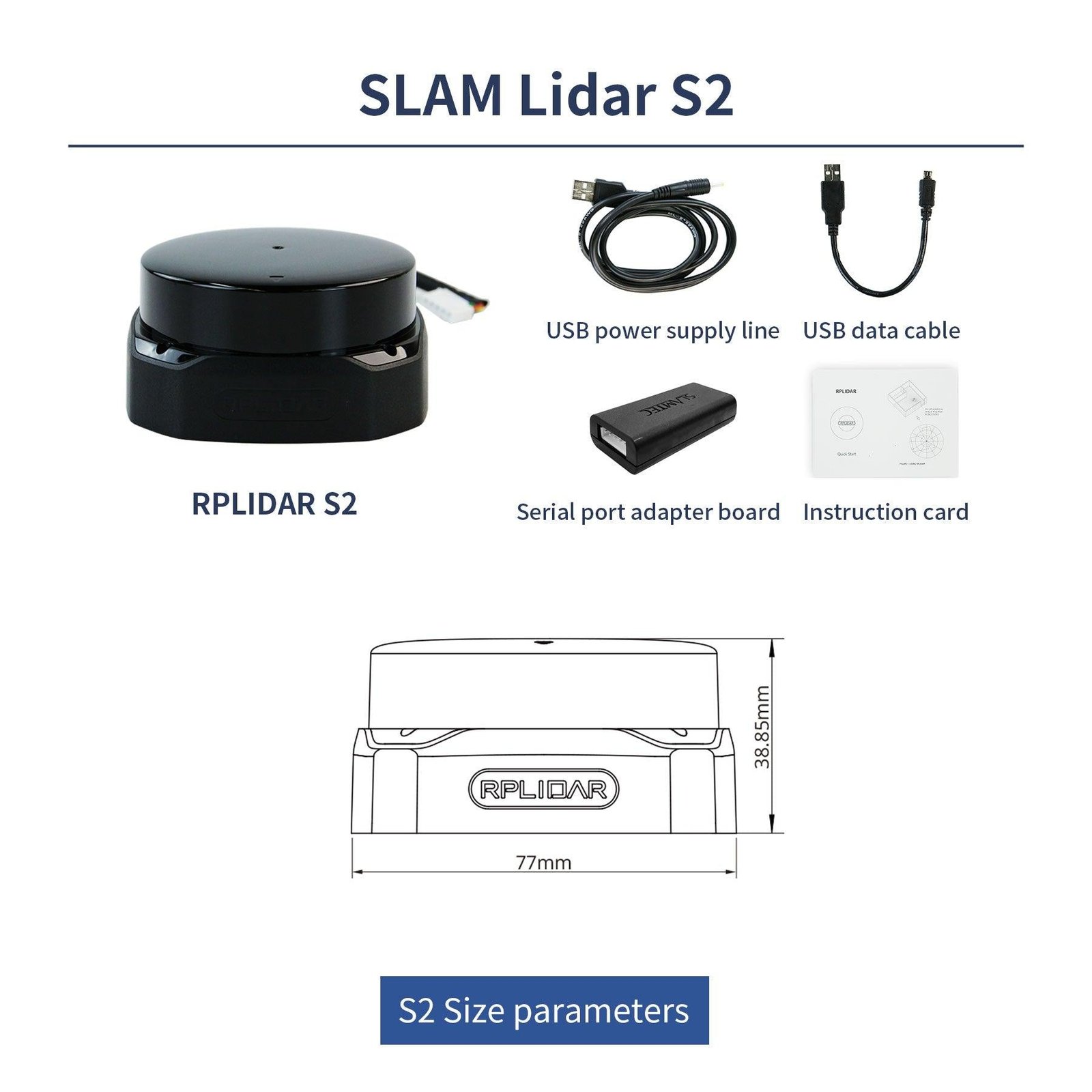 LiDAR Slamtec RPLIDAR C1/A1/A2/S2/S3 (Yahboom) 5